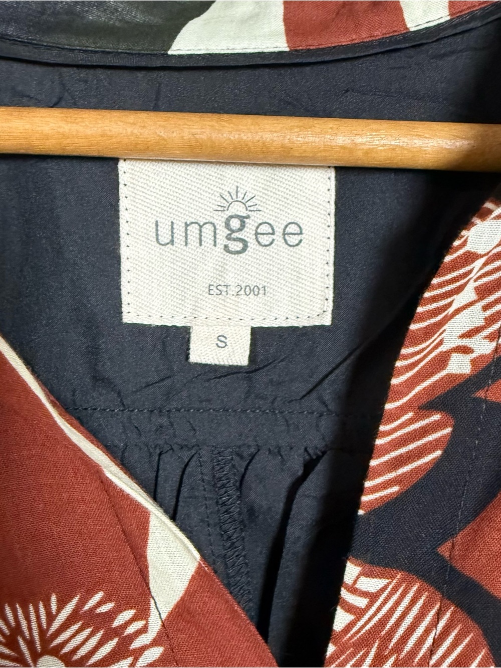 Umgee Brown, Black & Cream Floral Midi Shirt Dress - Picture 5 of 8